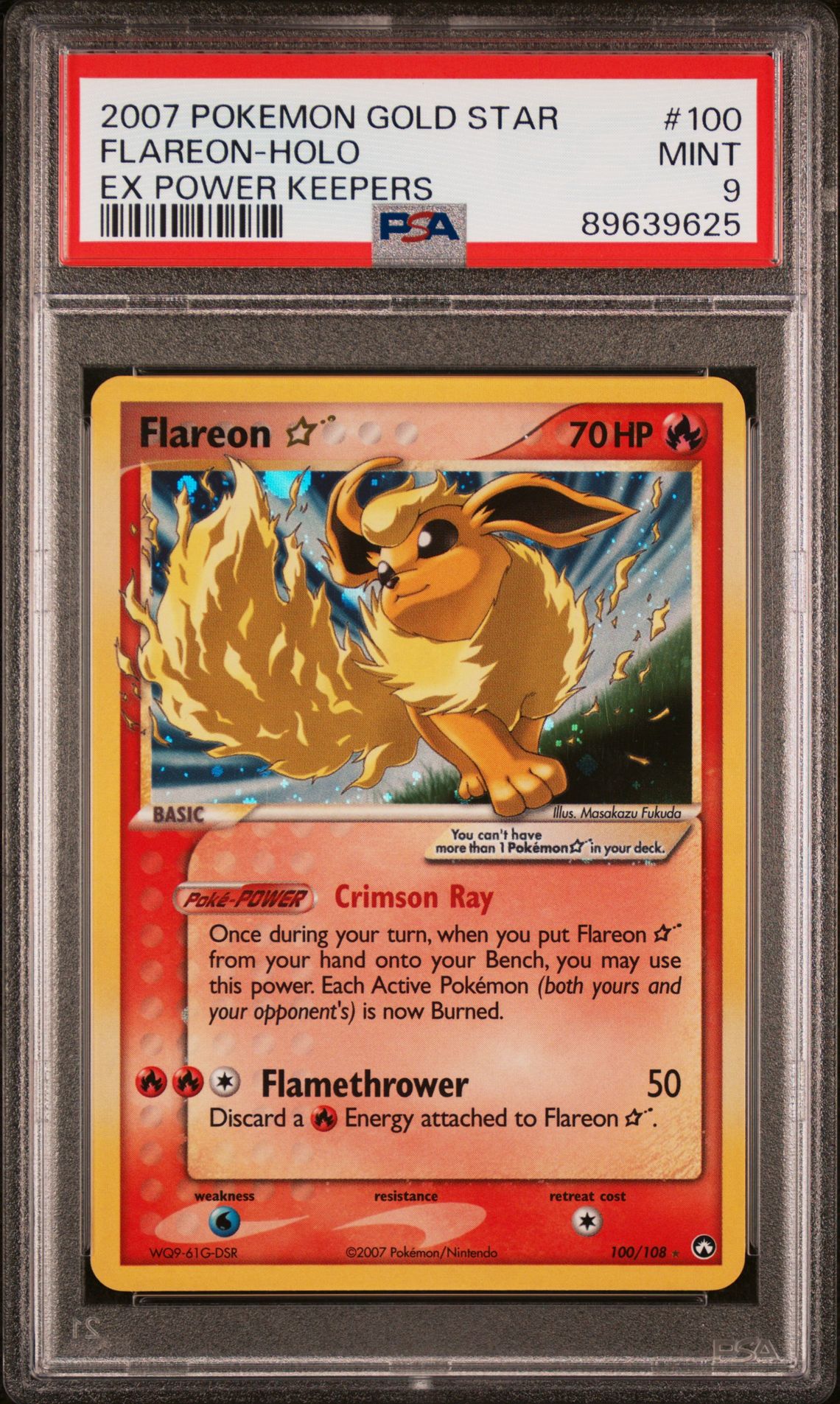 2007 Pokemon #100 Flareon-Holo front