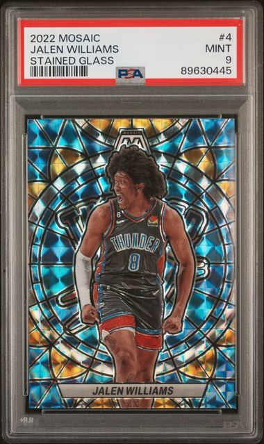 2022 Panini Mosaic Stained Glass Jalen Williams #4 Mint 9 front
