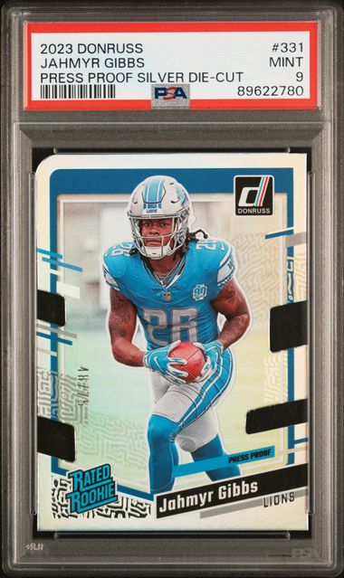 2023 Panini Donruss PRESS PROOF SILVER DIE-CUT #331 Jahmyr Gibbs front