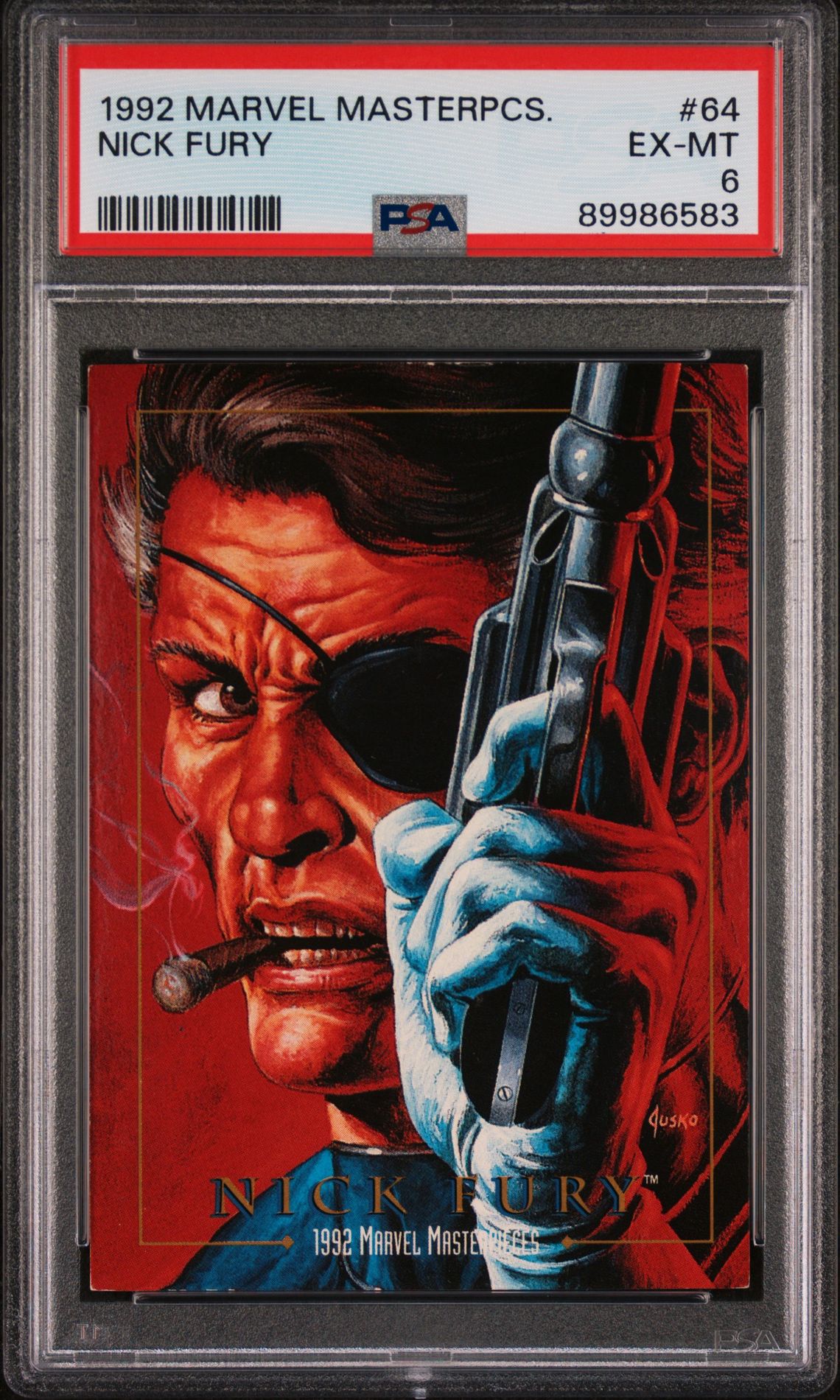 1992 Fleer MARVEL MASTERPIECES #64 Nick Fury front