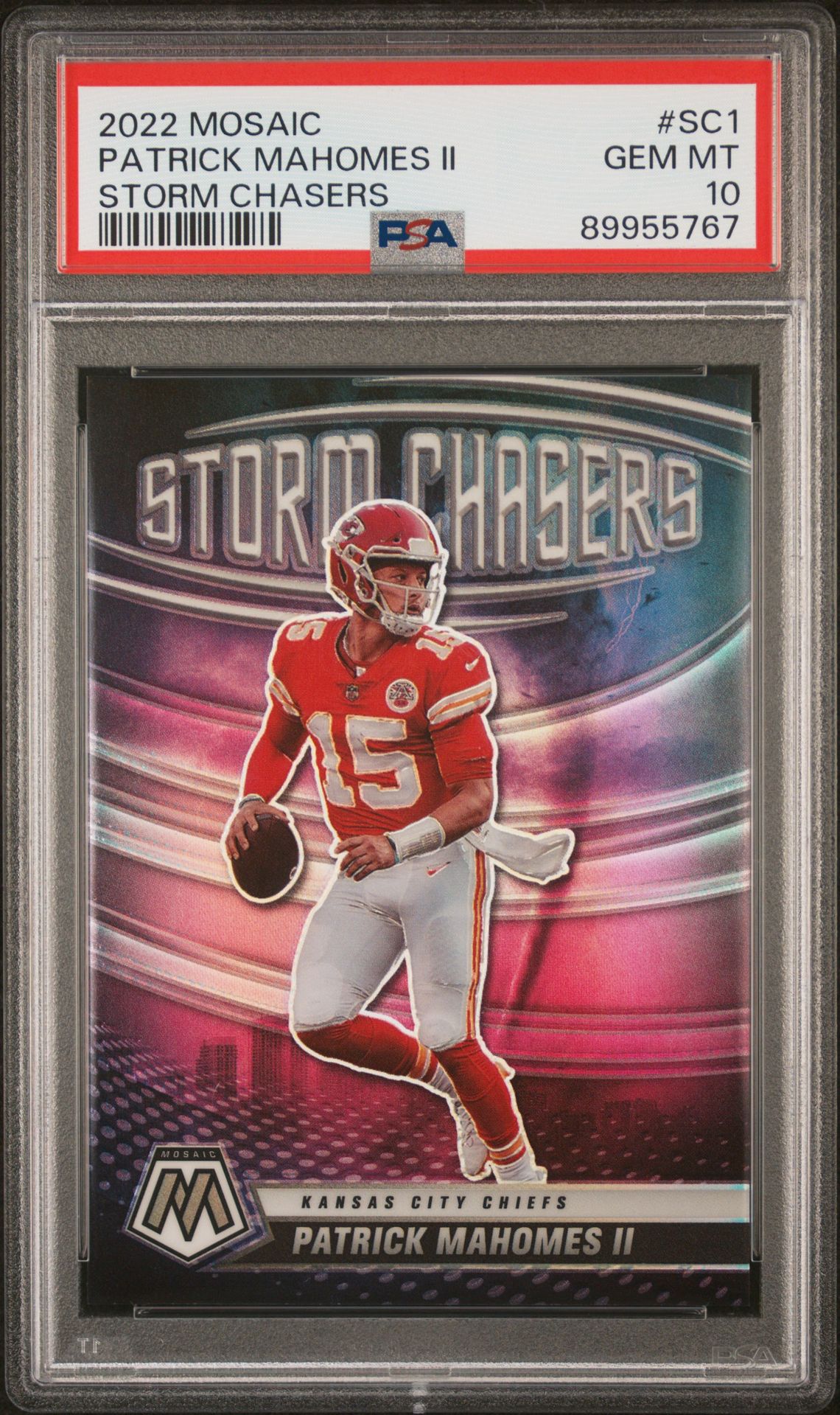2022 Panini Mosaic Storm Chasers Patrick Mahomes Ii #Sc1 (Storm Chasers) Gem Mt 10 front