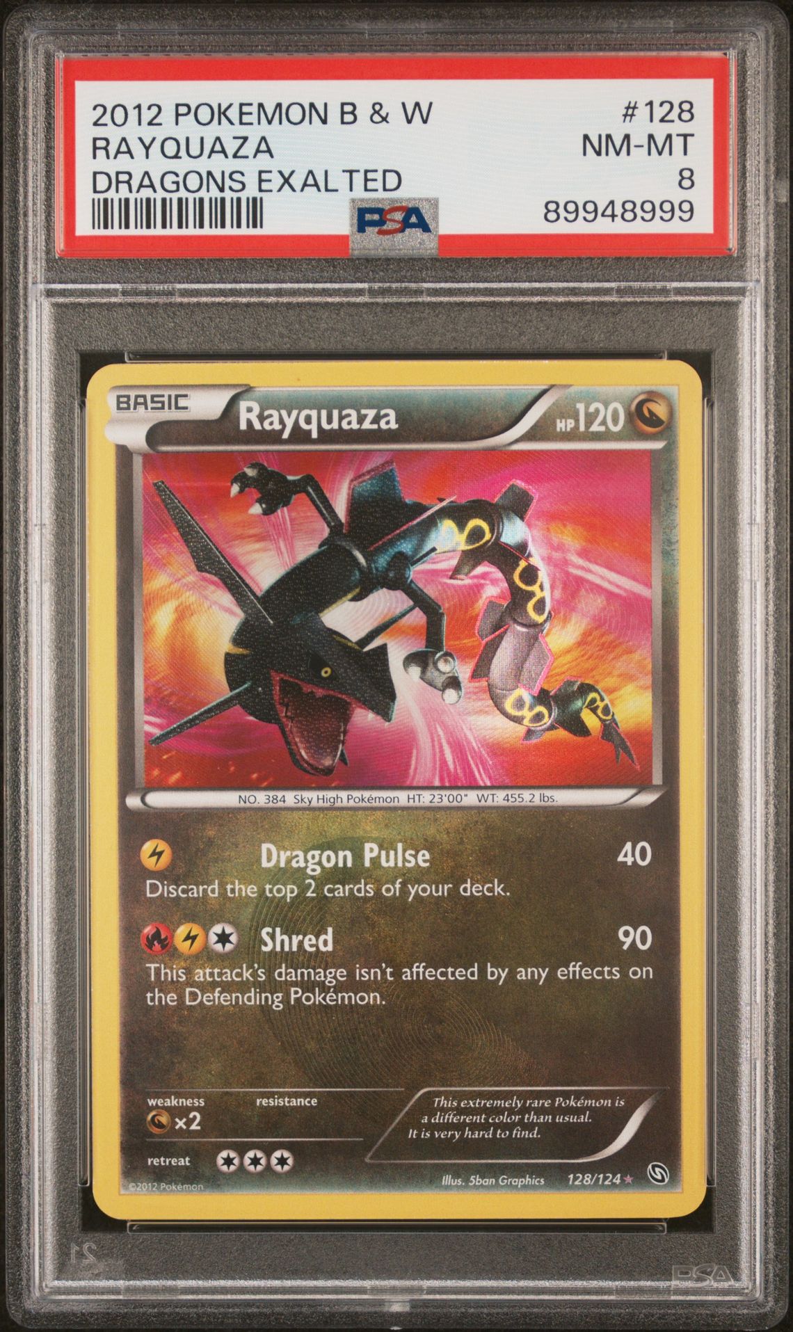 2012 Pokemon POKEMON BLACK & WHITE DRAGONS EXALTED #128 Rayquaza front