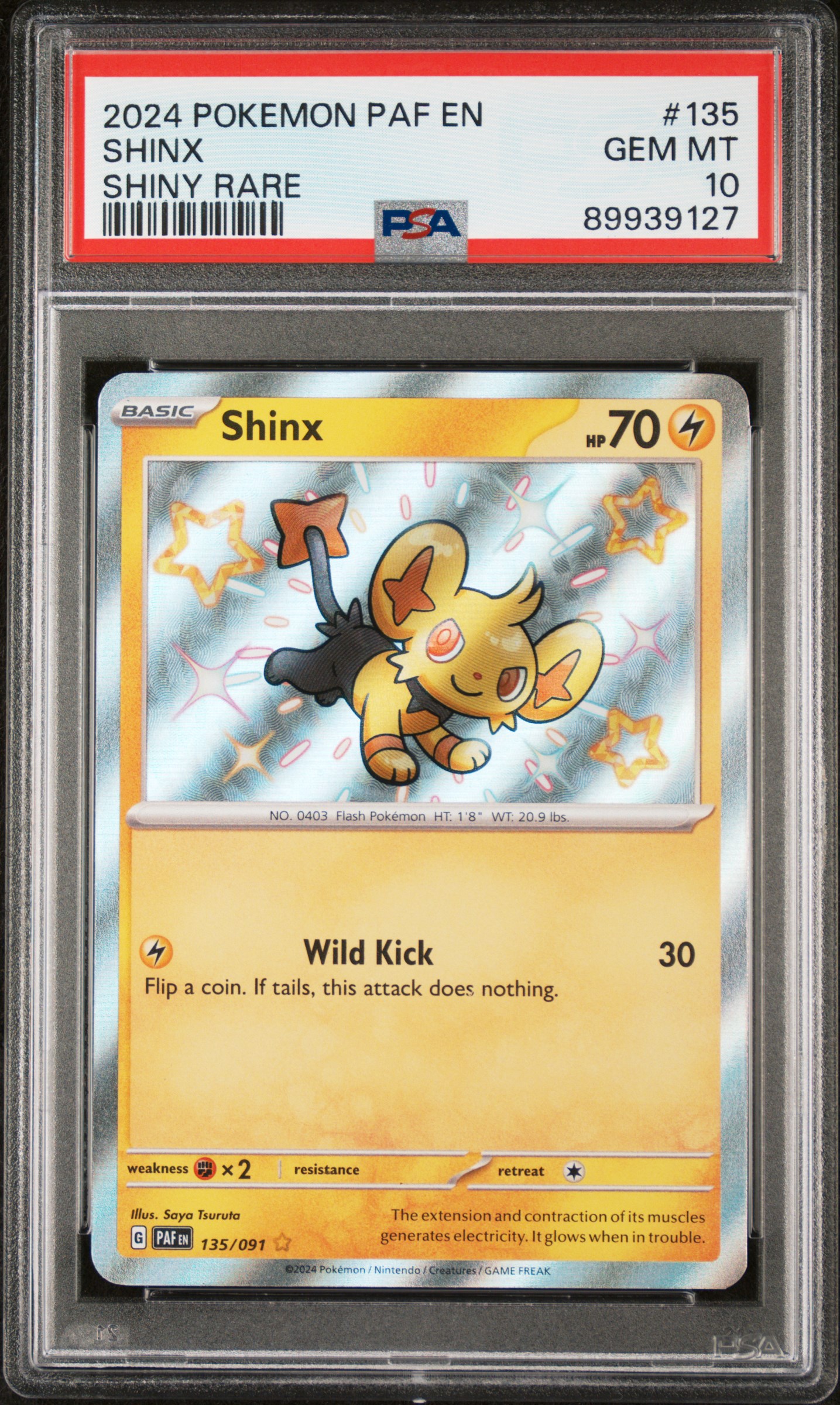 Shinx 2024 Paldean Fates 135/091 Shiny Rare Price Guide Sports Card