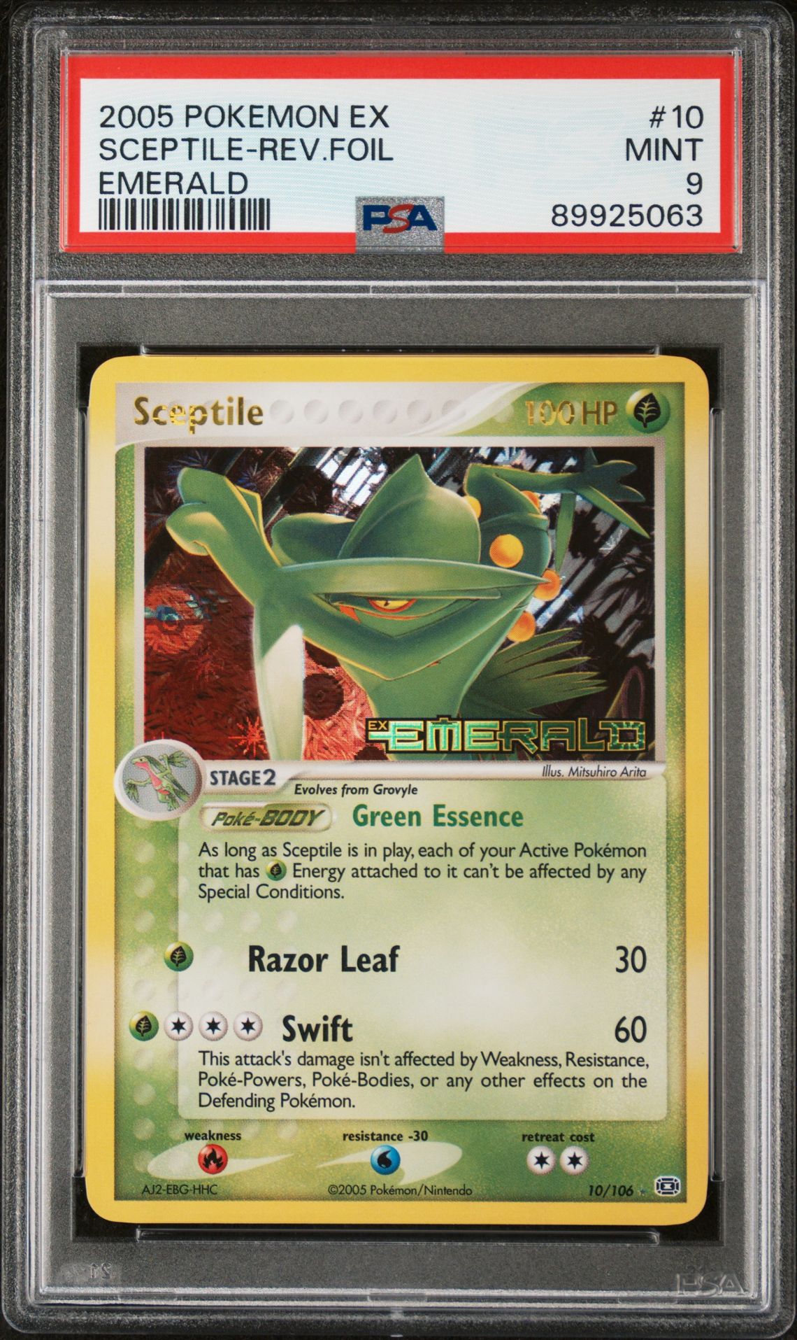 2005 Pokemon POKEMON EX EMERALD #10 Sceptile-Rev.Foil front
