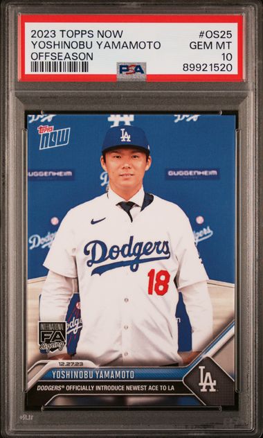 2023 Topps Now Offseason Yoshinobu Yamamoto #Os25 Gem Mt 10 front