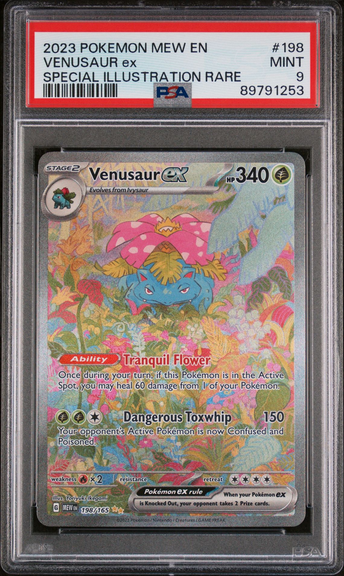 2023 Pokemon Mew En-151 Venusaur Ex #198 (Special Illustration Rare) Mint 9 front