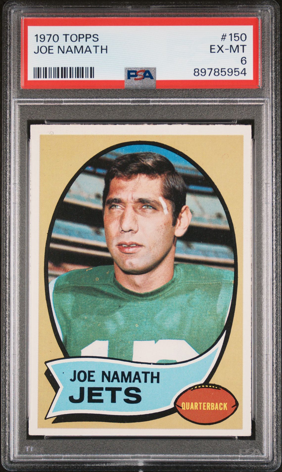 1970 Topps Joe Namath #150 Ex-Mt 6 front