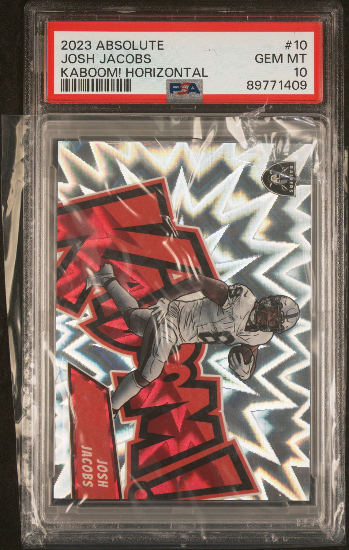 2023 Panini PANINI ABSOLUTE KABOOM! HORIZONTAL #10 Josh Jacobs front