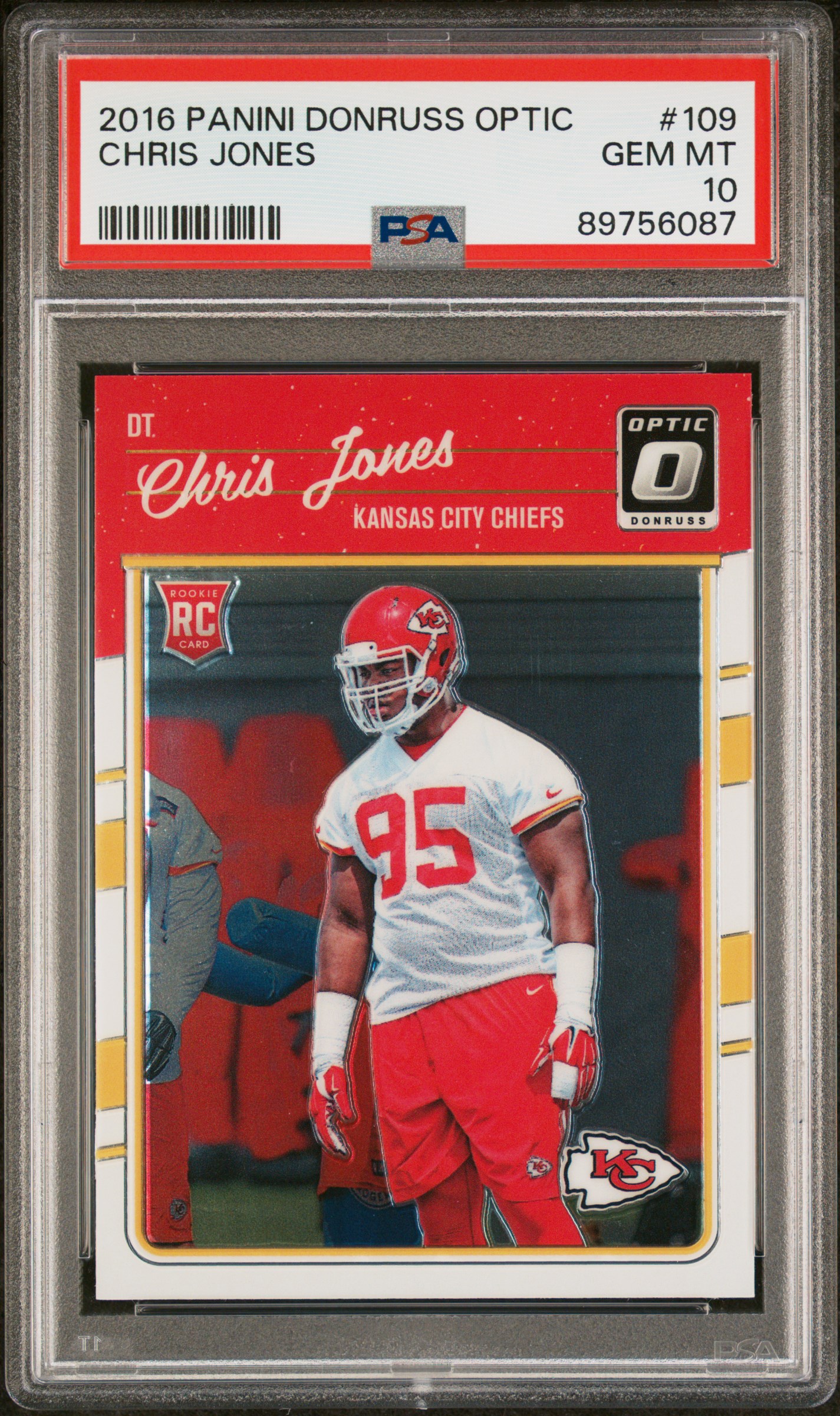 2016 Panini Donruss Optic Chris Jones #109 Gem Mt 10 front