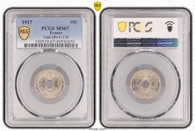 1917 10C Gad-286 F-138 MS67