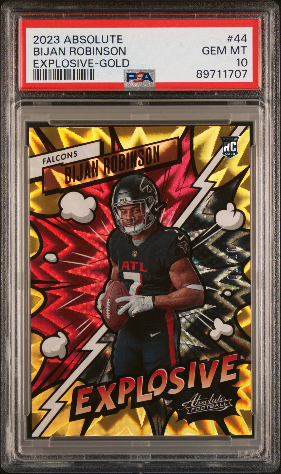 2023 Panini PANINI ABSOLUTE EXPLOSIVE GOLD #44 Bijan Robinson front