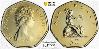 1972 50p S-H1 New Pence PR68