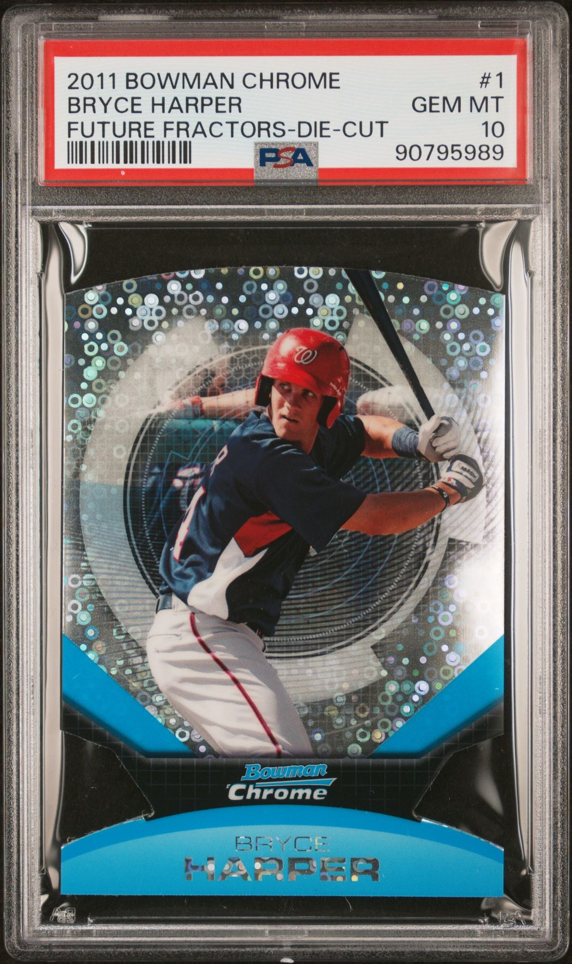 2011 Bowman BOWMAN CHROME FUTURES FUTURE FRACTORS-DIE-CUT #1 Bryce Harper front