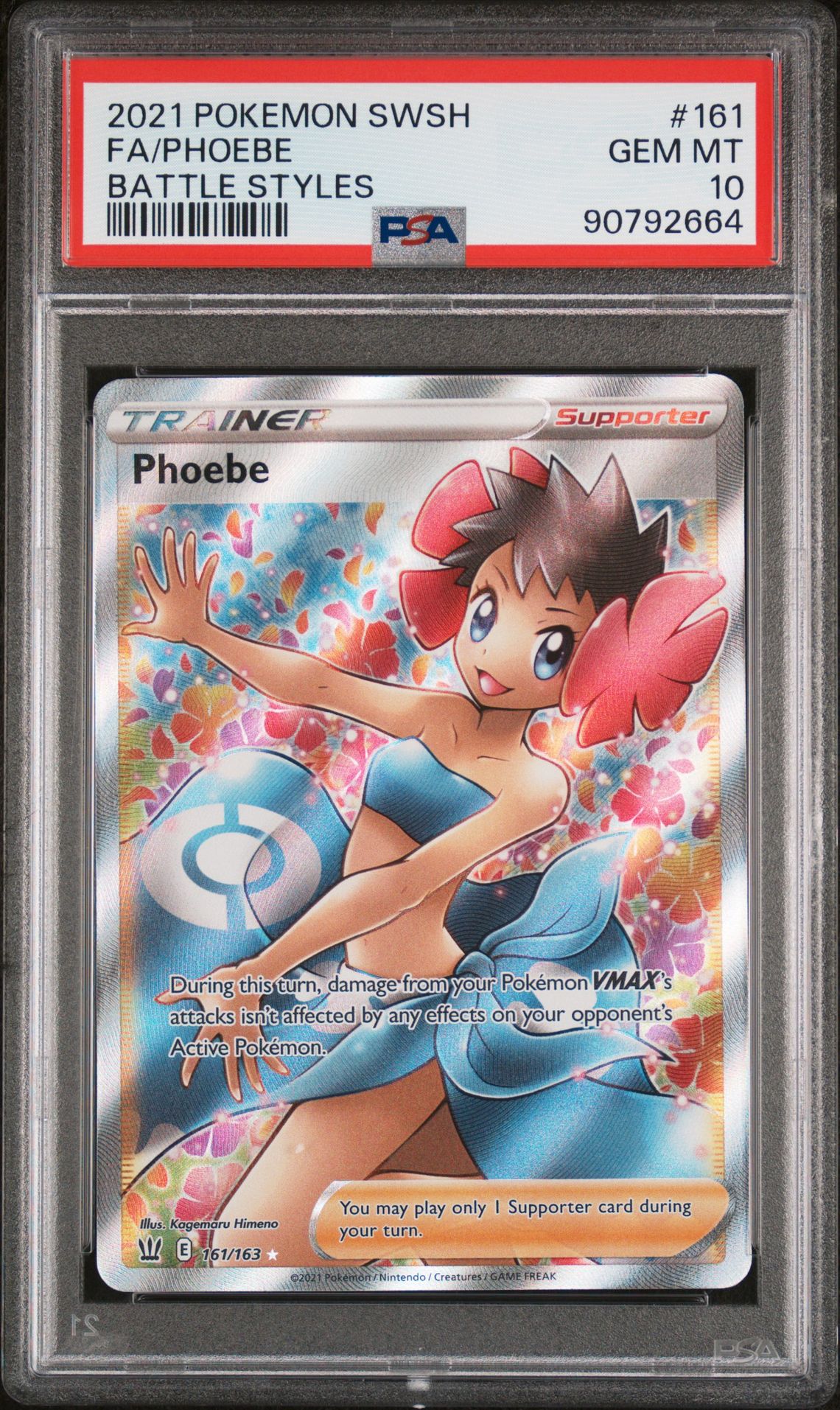 2021 Pokemon POKEMON SWORD & SHIELD BATTLE STYLES #161 Fa/Phoebe front