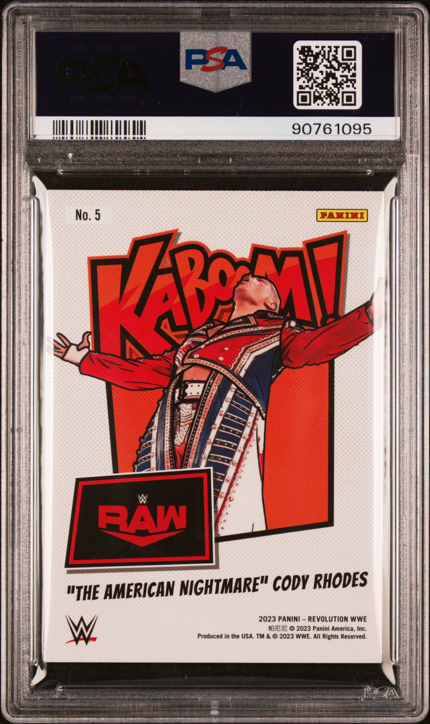 2023 PANINI REVOLUTION WWE KABOOM! KABOOM! CODY RHODES PSA 10