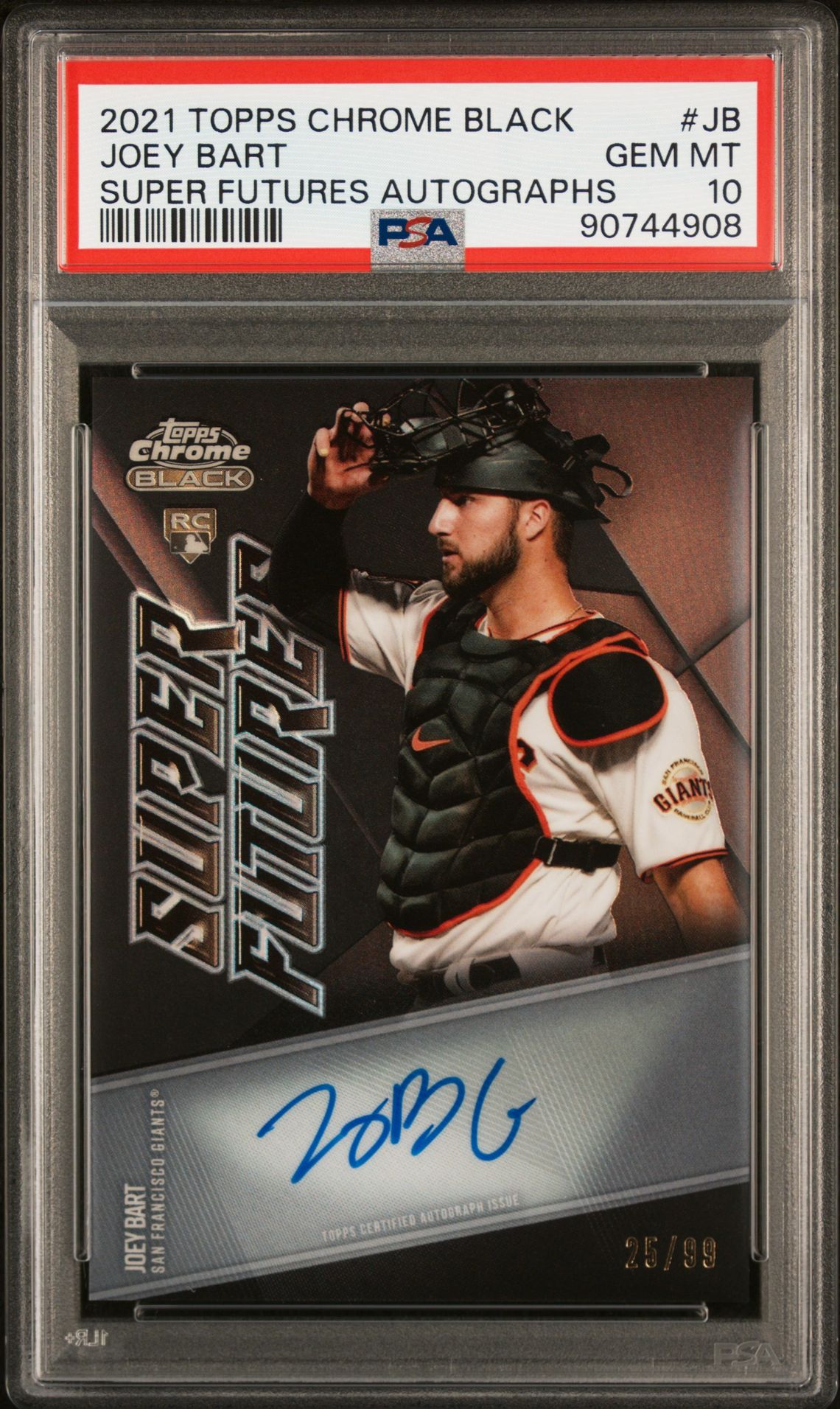 2021 Topps Chrome TOPPS CHROME BLACK SUPER FUTURES AUTOGRAPHS #JB Joey Bart front