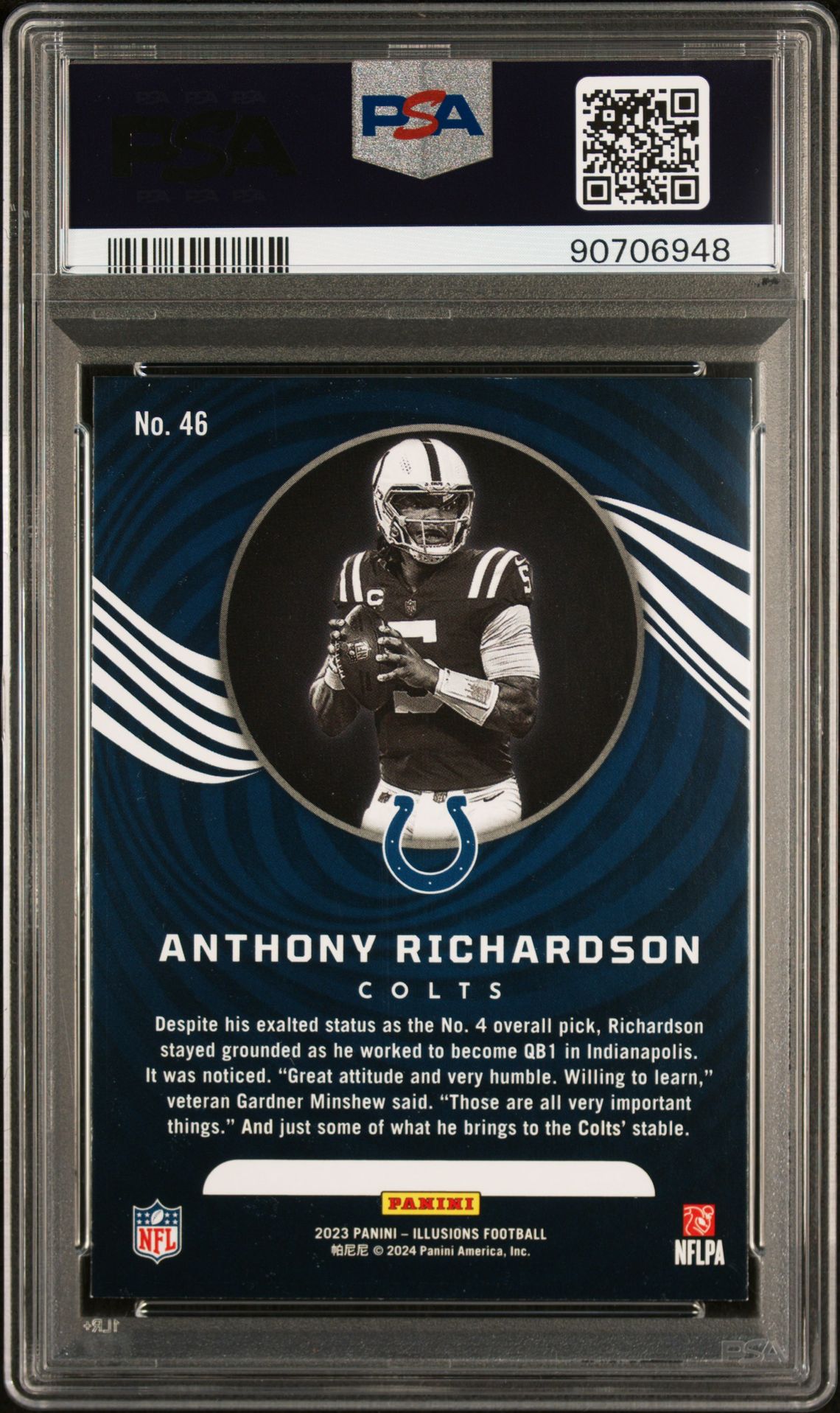 2023 Panini Illusions Anthony Richardson #46 (Retail) Nm-Mt 8 back