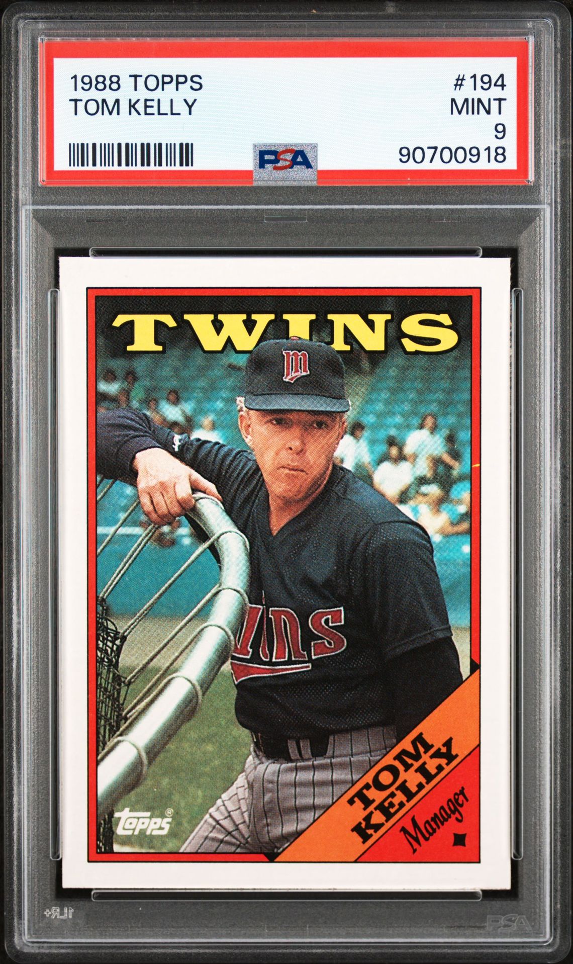 1988 Topps TOPPS #194 Tom Kelly front