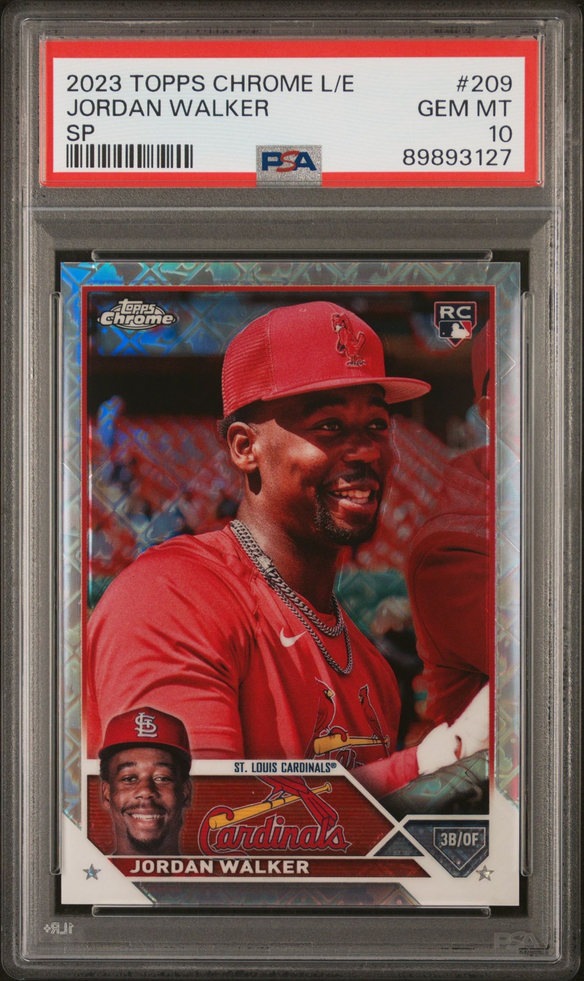 2023 Topps TOPPS CHROME LOGOFRACTOR EDITION SP #209 Jordan Walker front