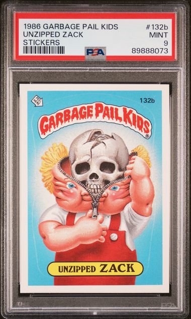 1986 Topps GARBAGE PAIL KIDS STICKERS STICKERS #132B Unzipped Zack front