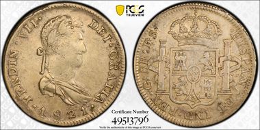 1821-Ga FS 8 R Ga8.11.2    2/1 Fleurs VF35