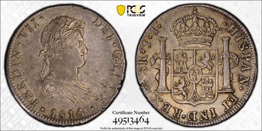 1814/3-Mo JJ 8 R Calico-1325 Yon-M8-114b AU53