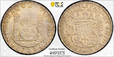 1744-Mo MF 8 R Yon-M8-44 Calico-1466 AU58