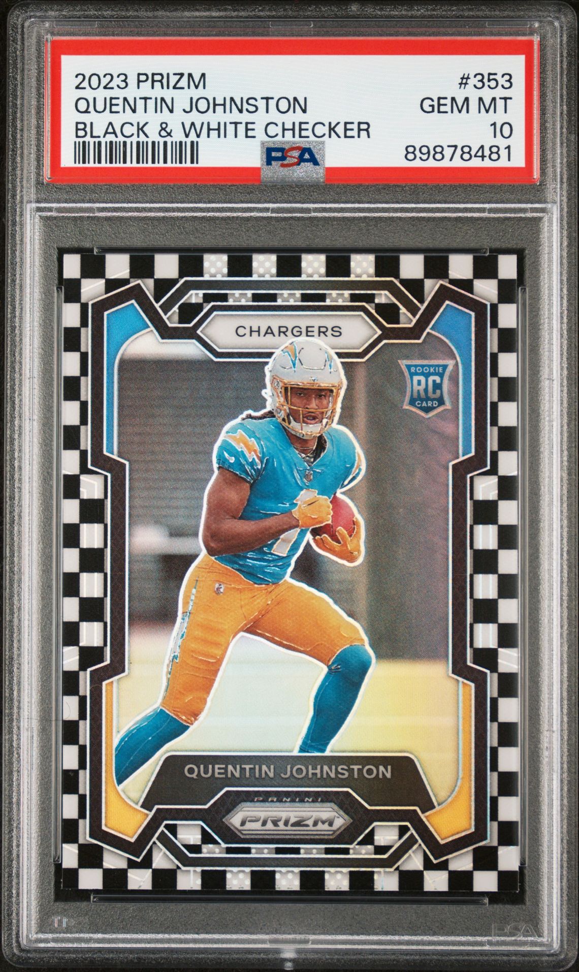 2023 Panini PANINI PRIZM BLUE WAVE #353 Quentin Johnston front