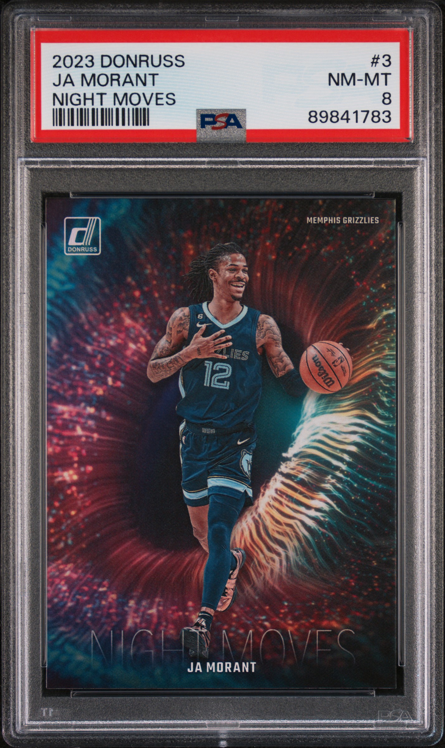 2023-24 Panini Donruss Night Moves #3 Ja Morant – PSA NM-MT 8