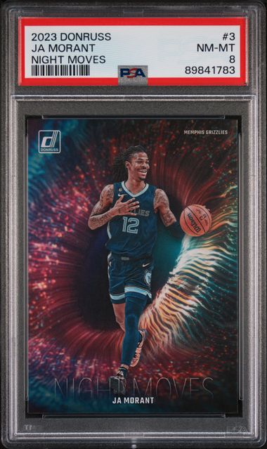 2023-24 Panini Donruss Night Moves #3 Ja Morant – PSA NM-MT 8 on