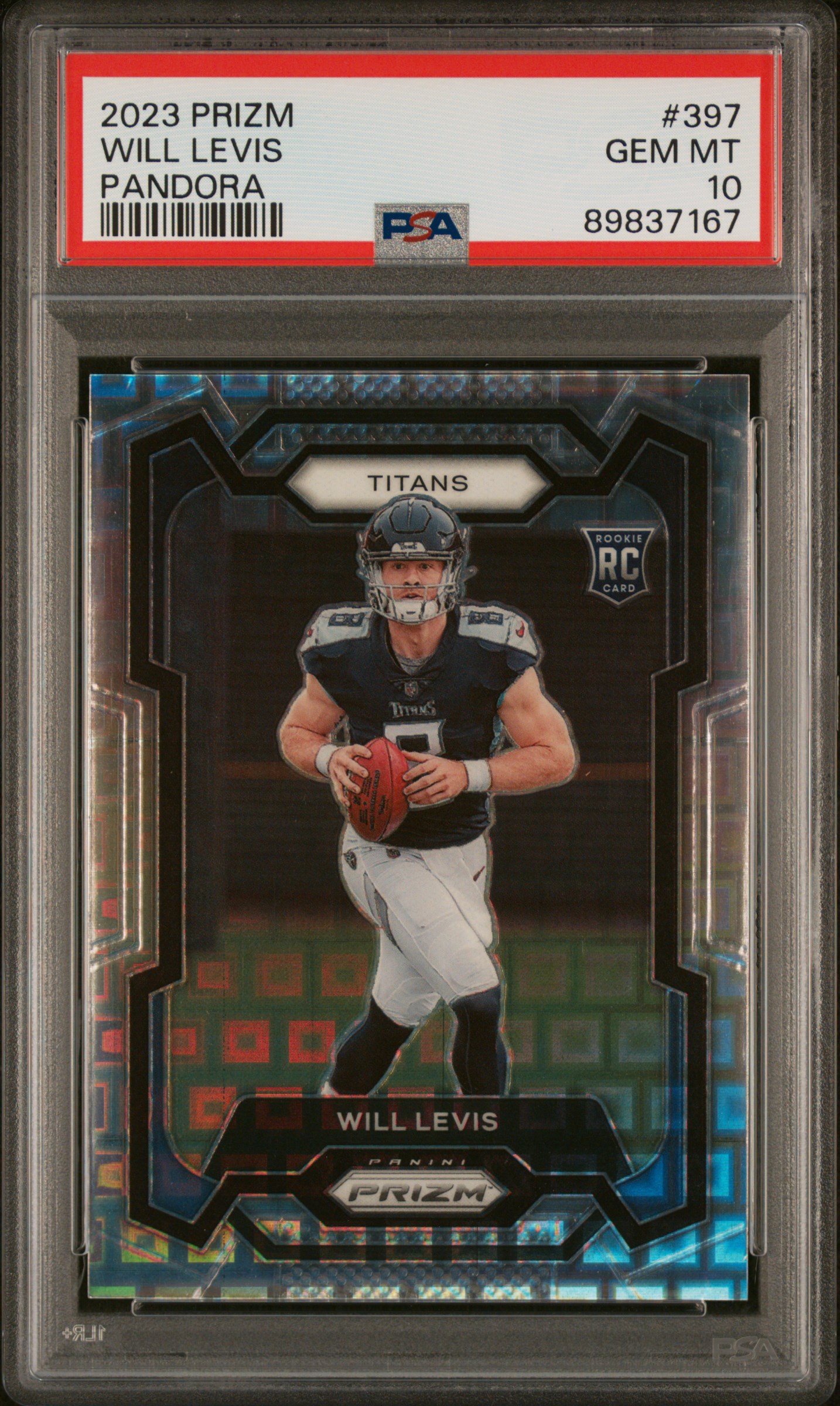 2023 Panini Prizm Will Levis #397 (Pandora) Gem Mt 10 front