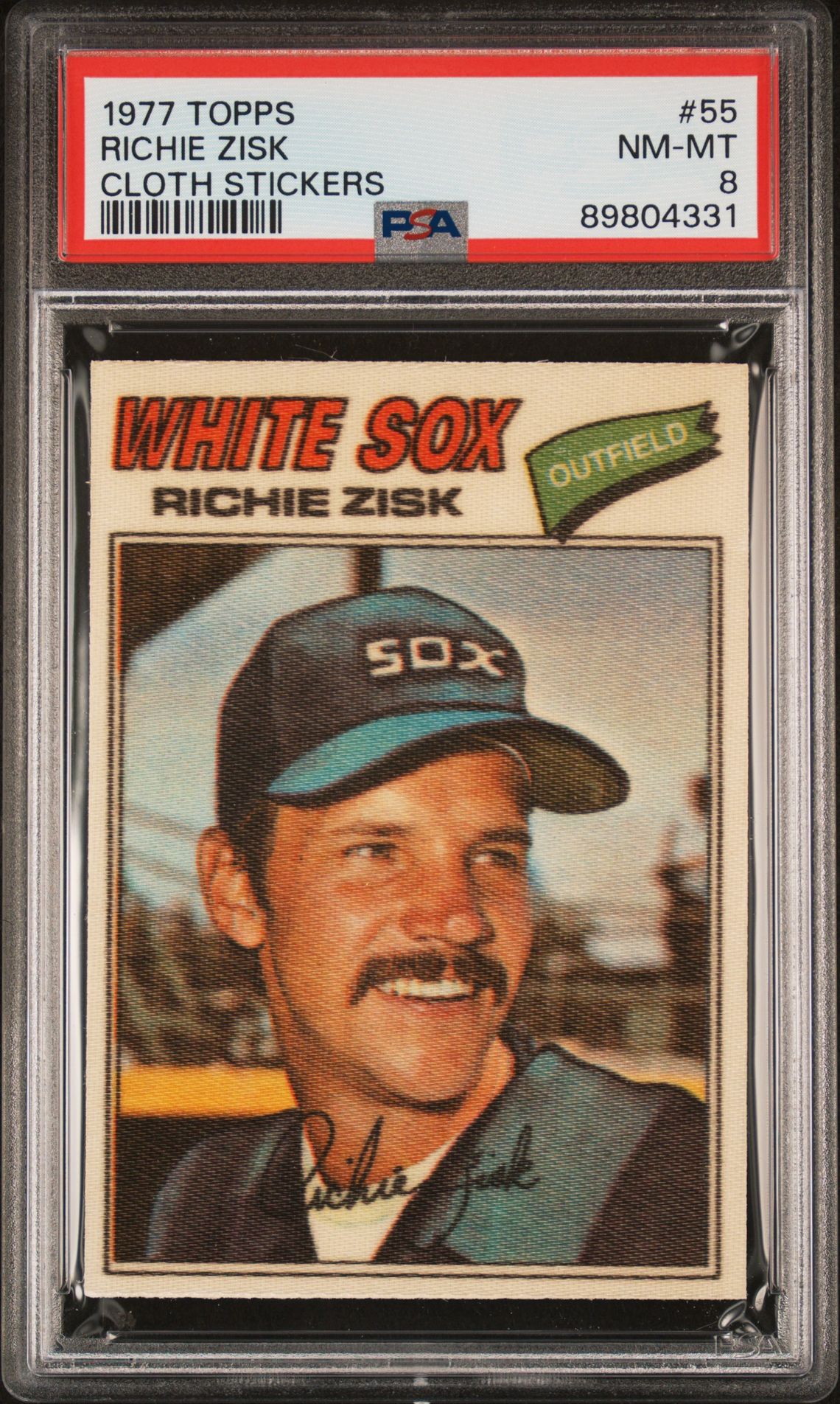 1977 Topps Cloth Stickers Richie Zisk #55 (Cloth Stickers) Nm-Mt 8 front