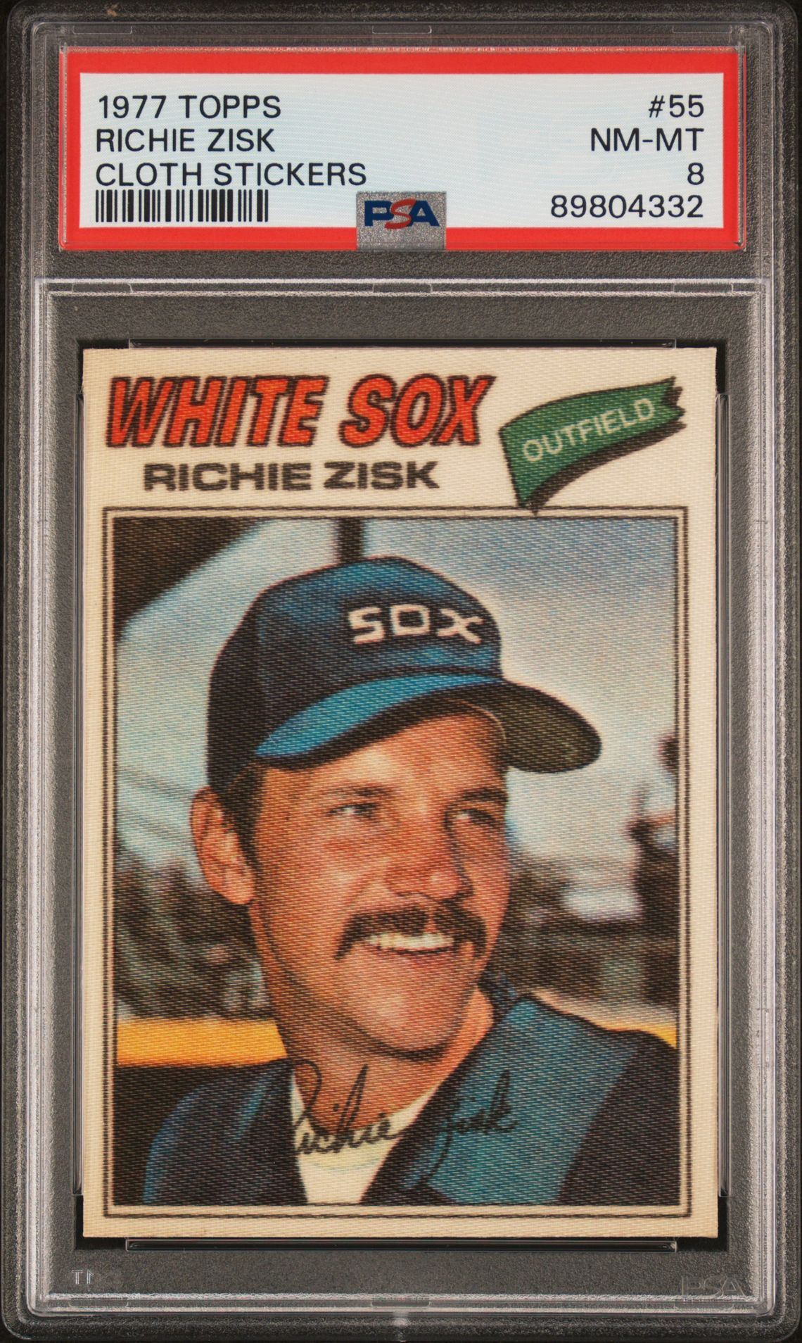 1977 Topps Cloth Stickers Richie Zisk #55 (Cloth Stickers) Nm-Mt 8 front