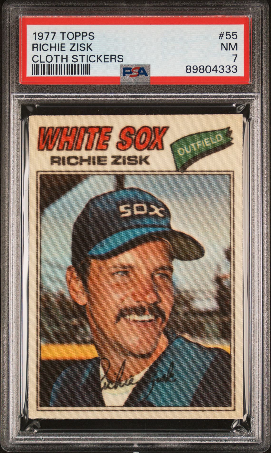 1977 Topps Cloth Stickers Richie Zisk #55 (Cloth Stickers) Nm 7 front