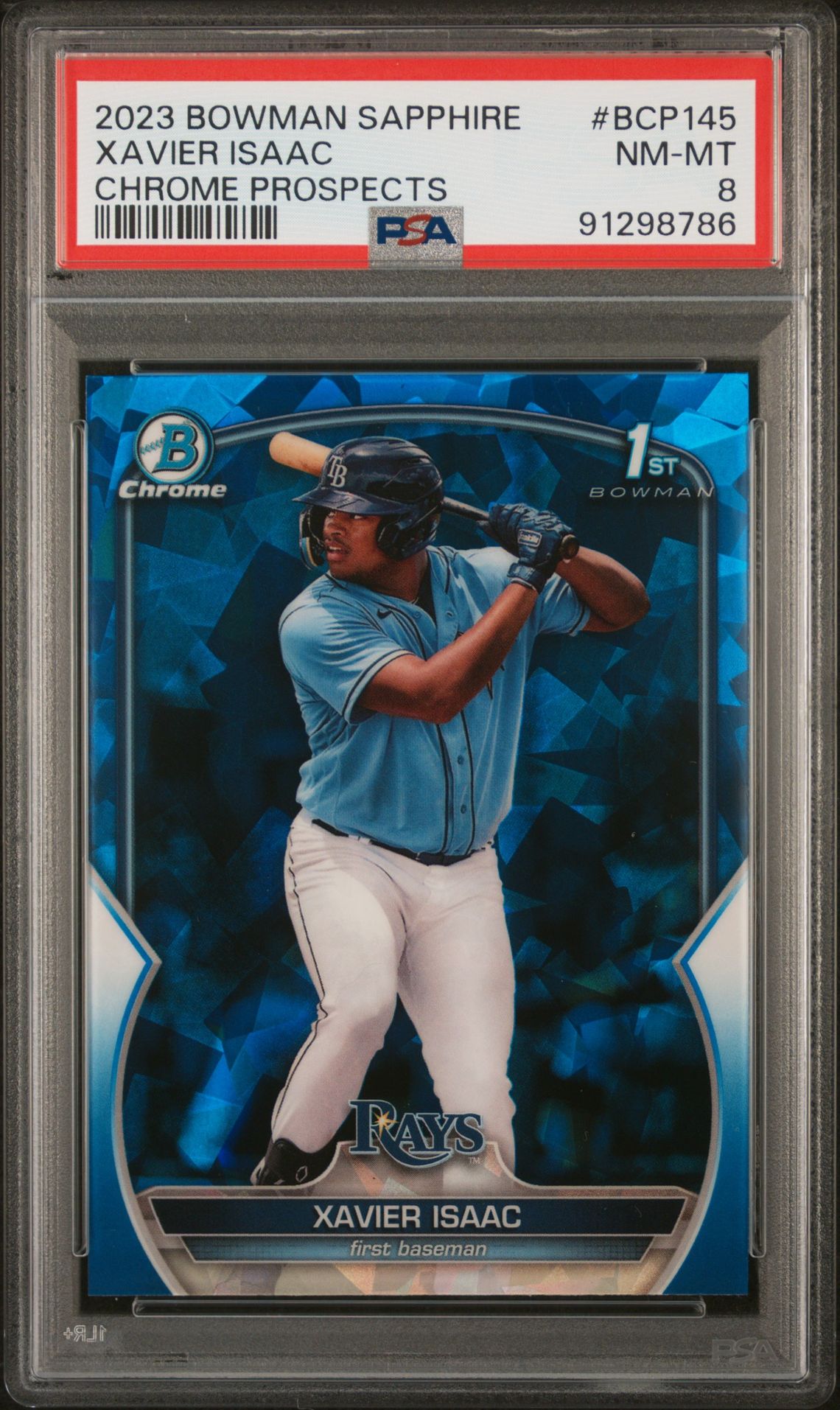 2023 Bowman BOWMAN SAPPHIRE EDITION CHROME PROSPECTS #BCP145 Xavier Isaac front