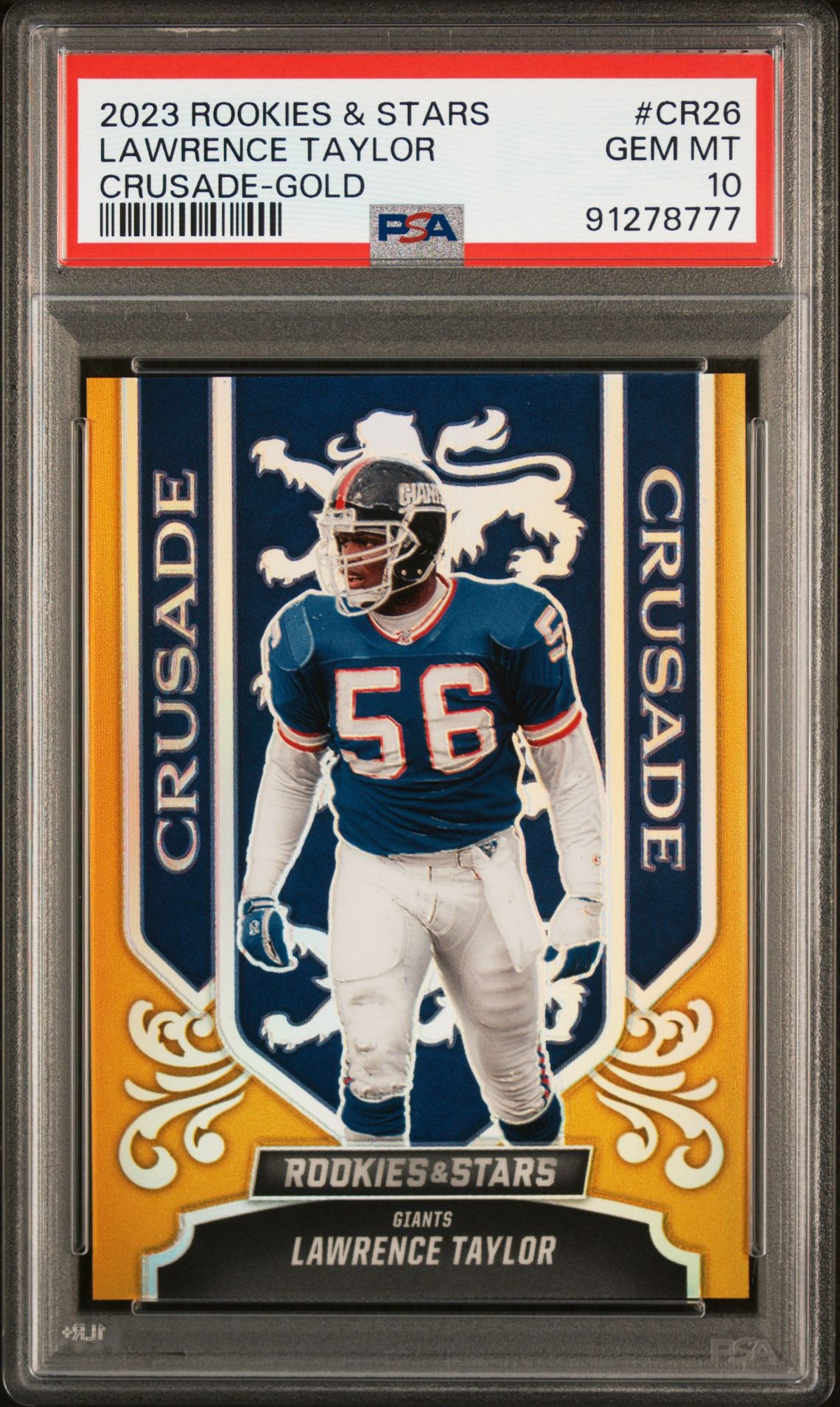 2023 Panini PANINI ROOKIES & STARS CRUSADE Gold #CR26 Lawrence Taylor front