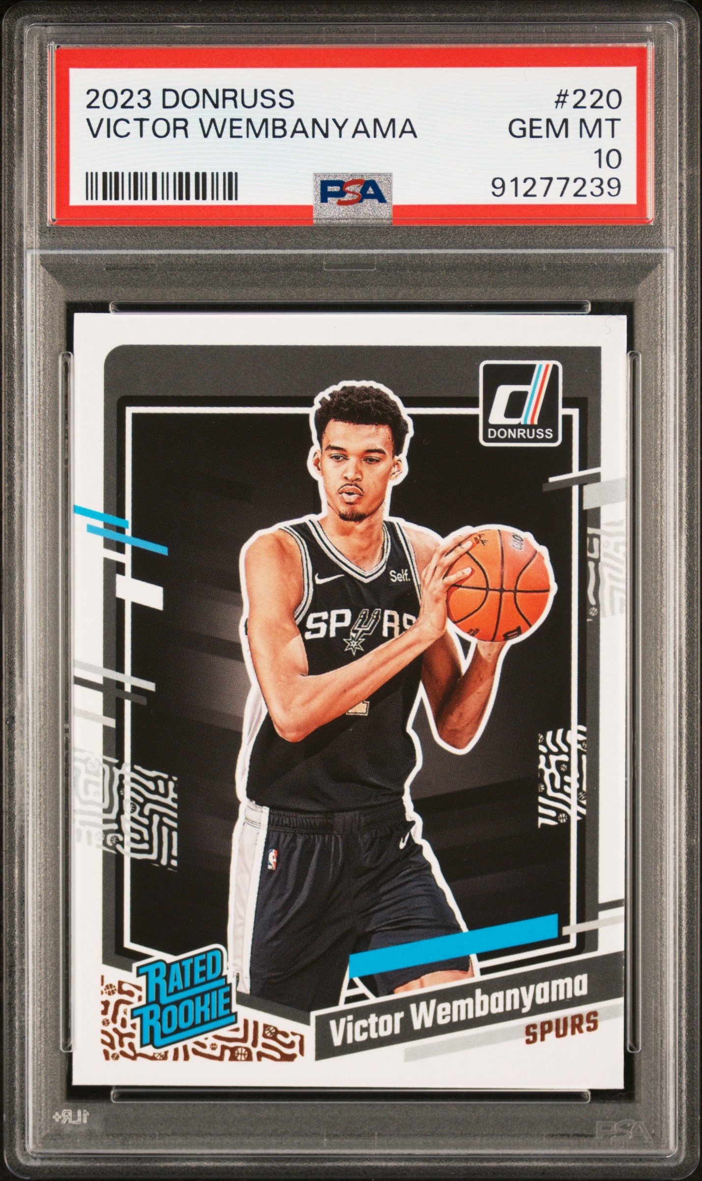 2023 Panini Donruss Victor Wembanyama #220 Gem Mt 10 front