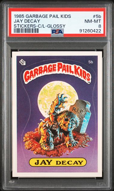 1985 Topps Garbage Pail Kids Series 1 Checklist #5B Jay Decay front