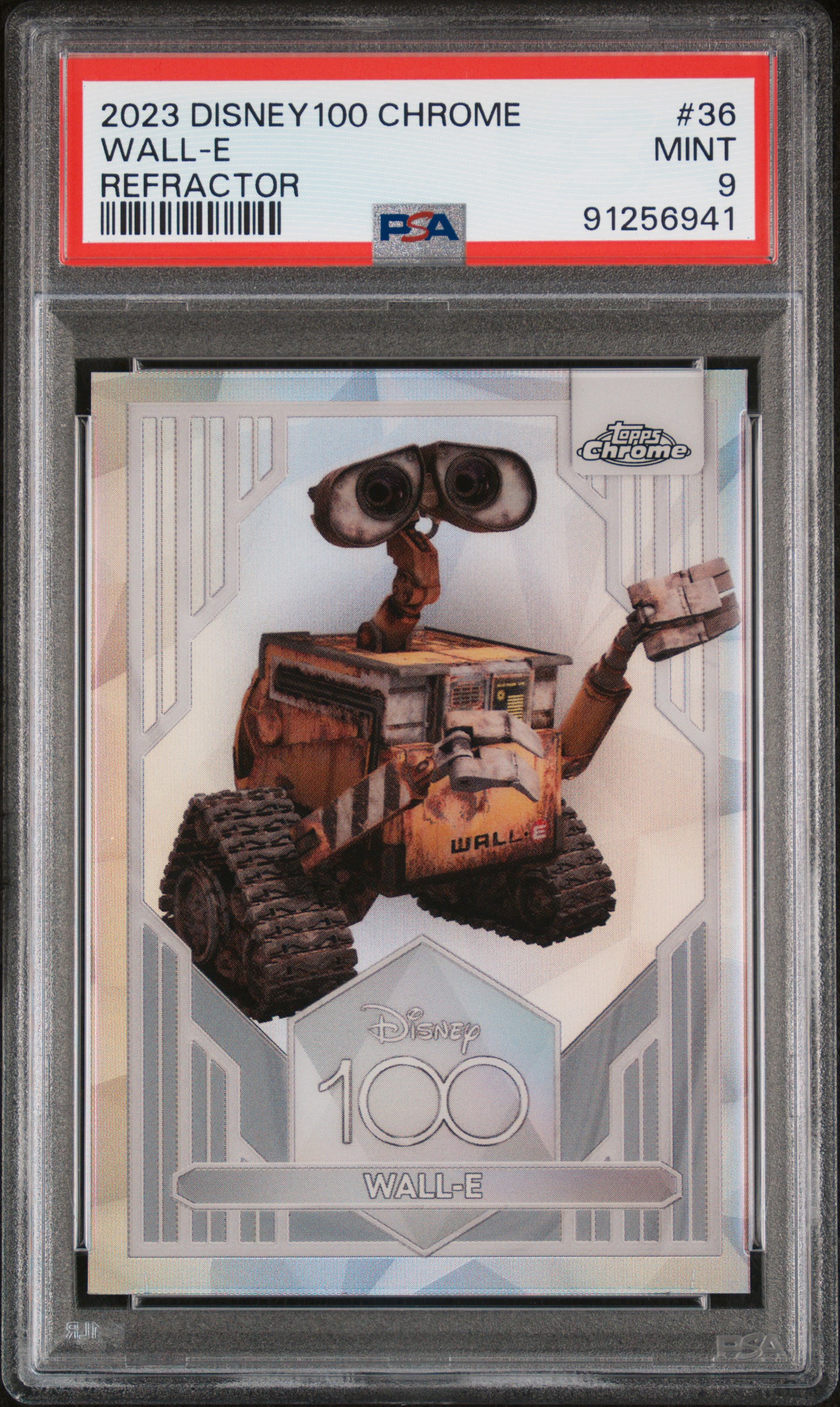 2023 Topps Chrome Disney100 Wall-E #36 (Refractor) Mint 9 front