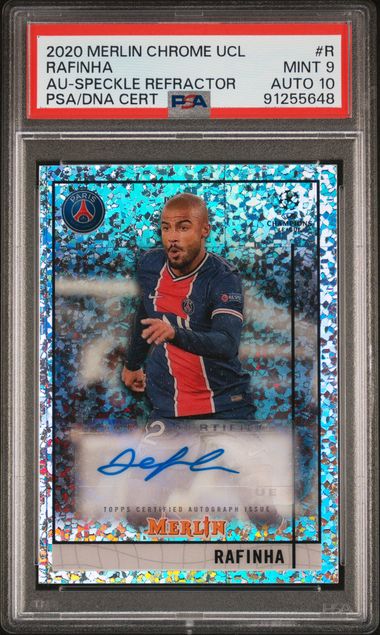2020 Topps Refractor Merlin Uefa Autographs front