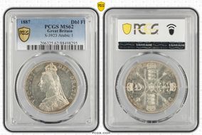 1887 Dbl Fl S-3923 Arabic 1 MS62