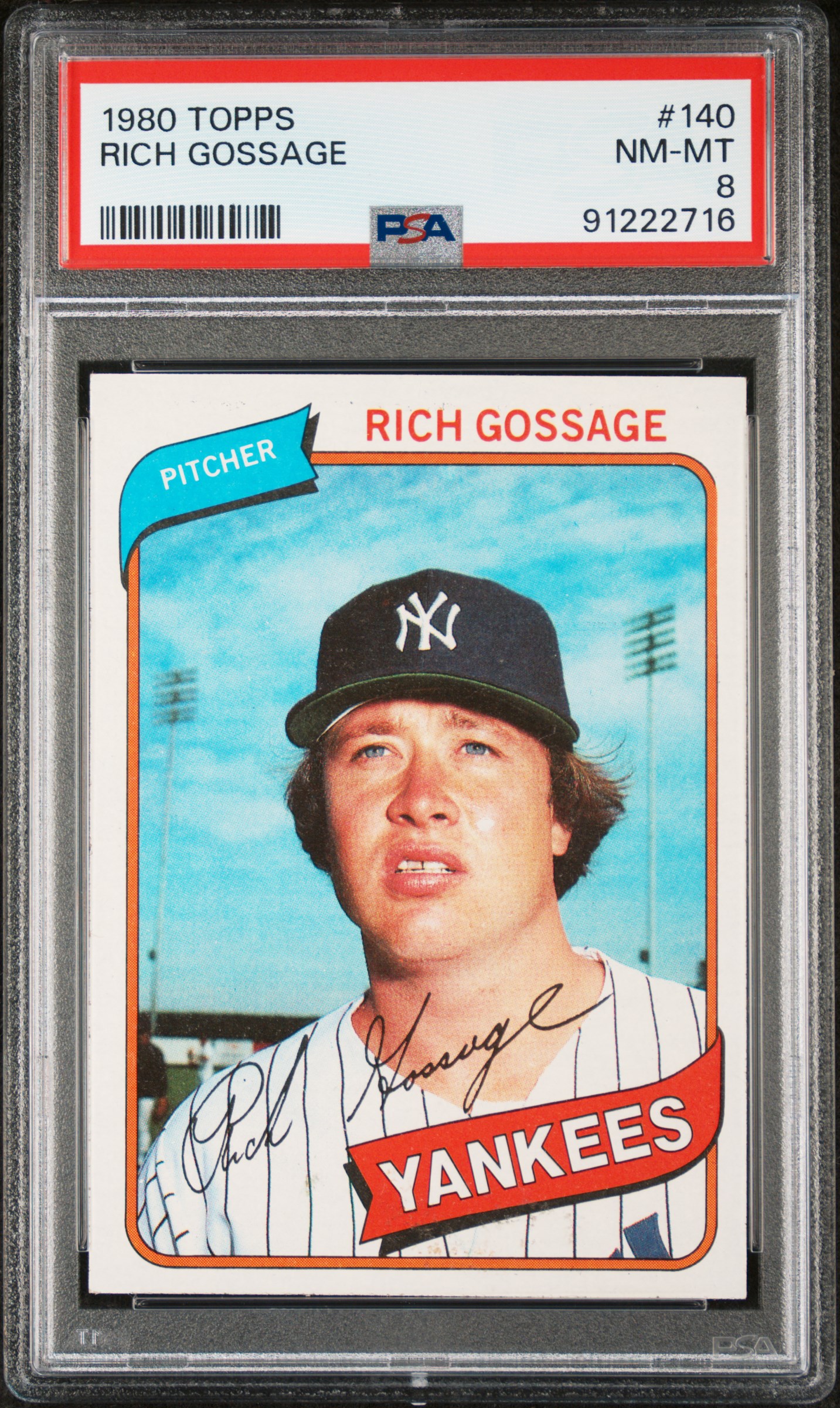 1980 Topps #140 Rich Gossage – PSA NM-MT 8