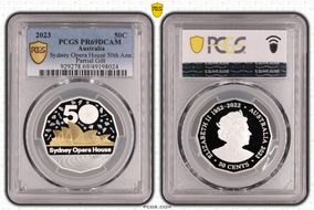 2023 50C Sydney Opera House 50th Ann. Partial Gilt PR69DCAM