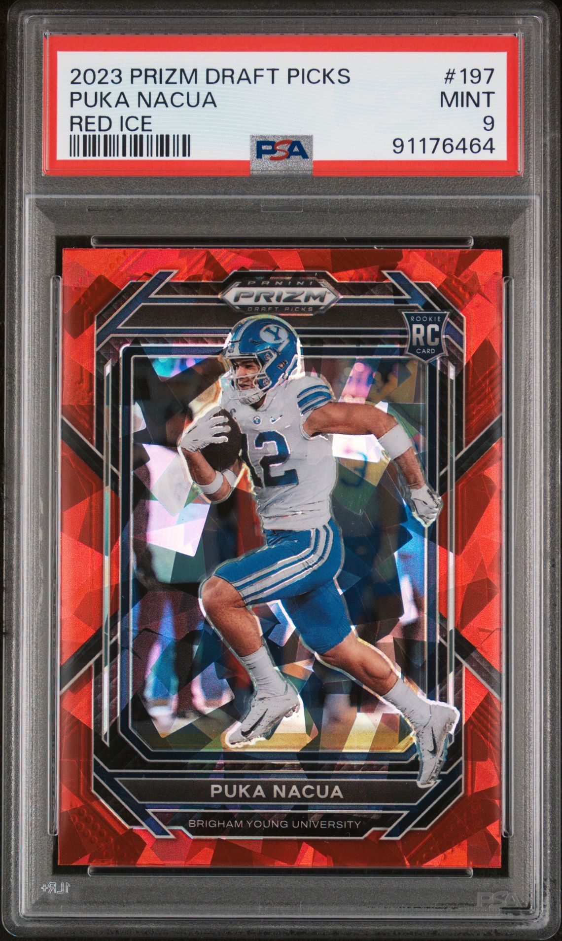 2023 Panini Prizm Draft Picks Puka Nacua #197 (Red Ice) Mint 9 front