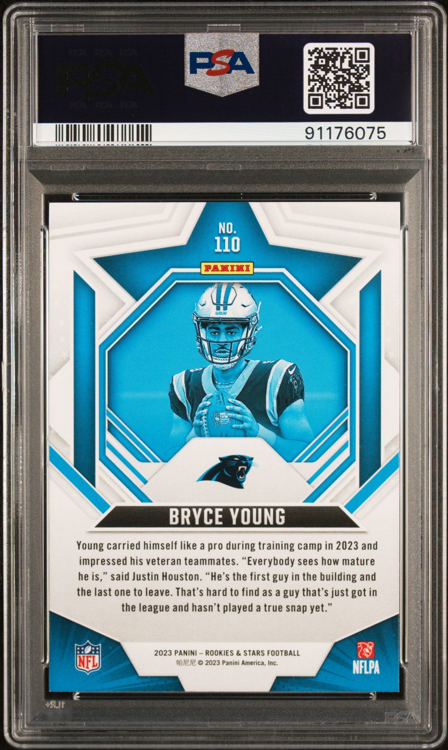 2023 Panini Rookies & Stars Bryce Young #110 Mint 9 back