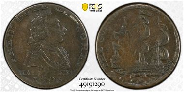 1795 Tk 1/2D DH-987d Middlesex, National VF35BN