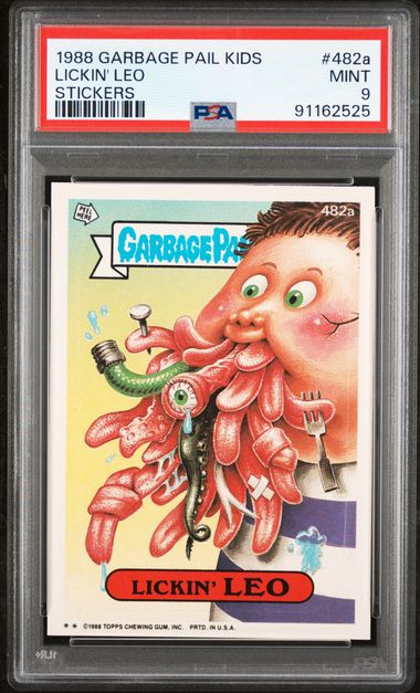 1988 Topps Garbage Pail Kids #482A Lickin' Leo front