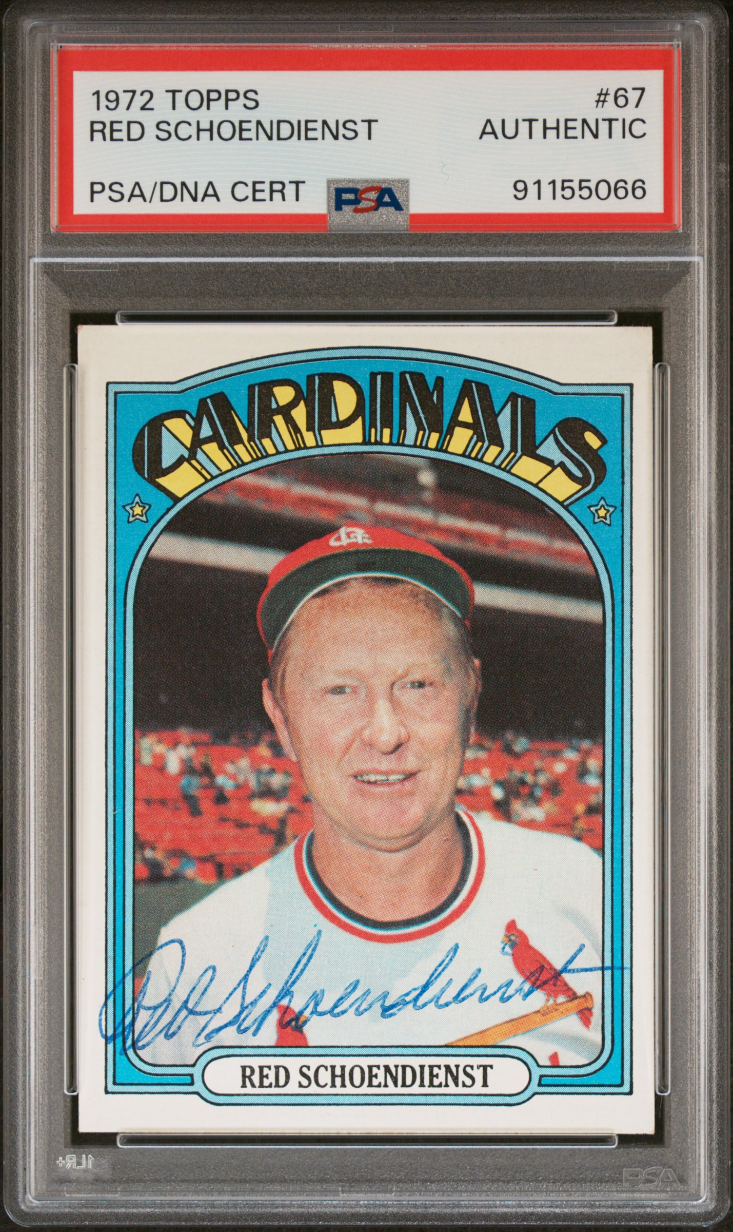 1972 Topps Red Schoendienst #67 front