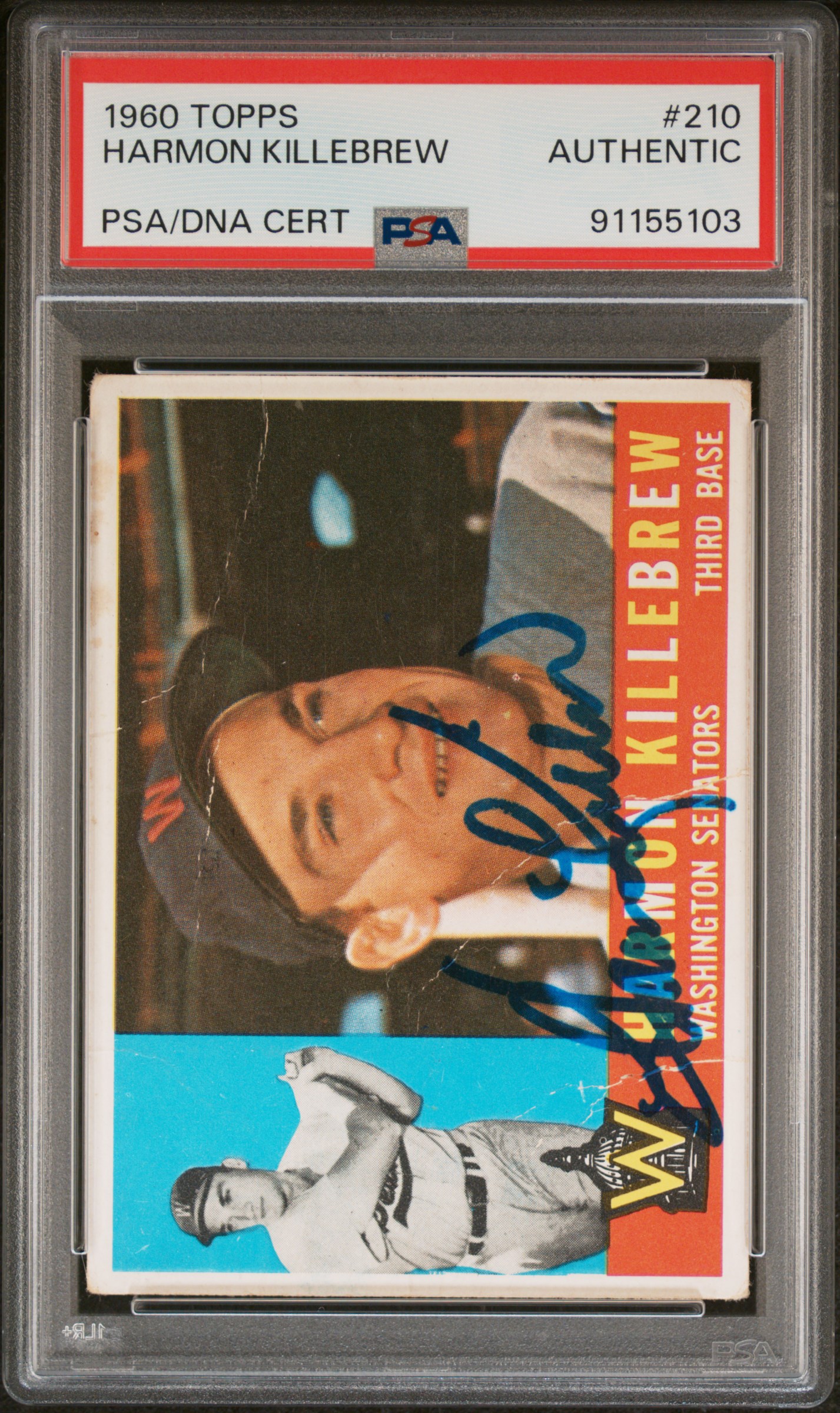 1960 Topps Harmon Killebrew #210 front