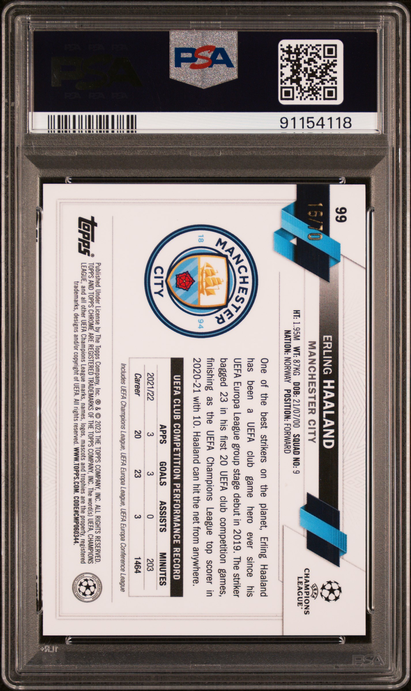 PSA 証明番号の確認方法: - PSA Japan 91154118